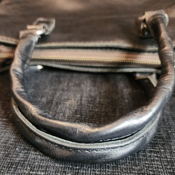 Patricia Nash Black Leather Satchel - Picture 7 of 13